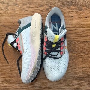 Nike Athletic Shoes White with Yellow and Pink Accents